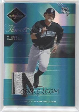 2005 Leaf Limited - [Base] - Threads Jerseys Prime #10 - Miguel Cabrera /100