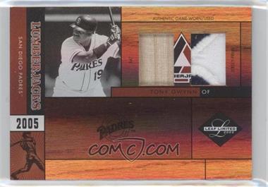 2005 Leaf Limited - Lumberjacks - Combo Materials Prime #LJ-38 - Tony Gwynn /50