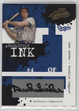 2005 Playoff Absolute Memorabilia - Absolutely Ink #AI-113 - Duke Snider /150