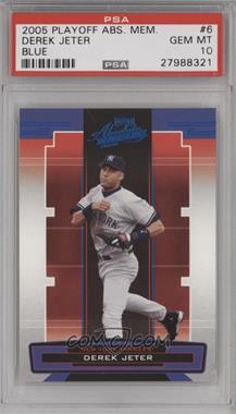 2005 Playoff Absolute Memorabilia - [Base] - Blue #6 - Derek Jeter [PSA 10 GEM MT]