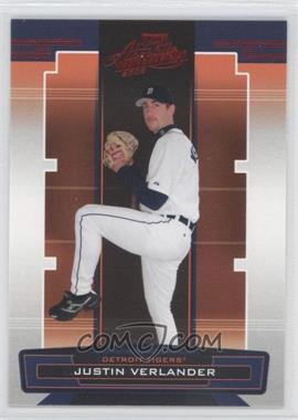 2005 Playoff Absolute Memorabilia - [Base] - Red #100 - Justin Verlander