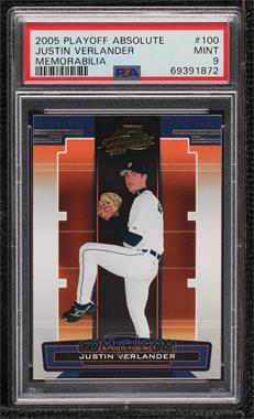 2005 Playoff Absolute Memorabilia - [Base] #100 - Justin Verlander [PSA 9 MINT]