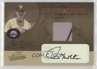 2005 Playoff Absolute Memorabilia - Marks of Fame - Single Materials Signatures #MF-66 - Paul Molitor /48