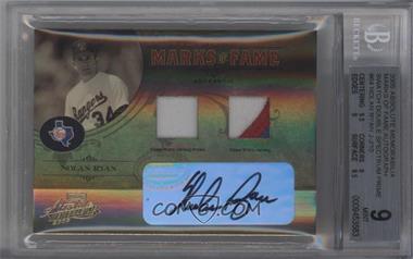 2005 Playoff Absolute Memorabilia - Marks of Fame - Spectrum Double Materials Signatures #MF-64 - Nolan Ryan /10 [BGS 9 MINT]