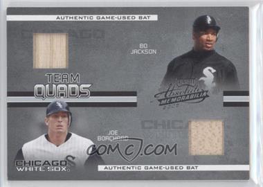 2005 Playoff Absolute Memorabilia - Team Quads - Single Materials #TQ-32 - Bo Jackson, Joe Borchard, Carlos Lee, Charles Johnson /150