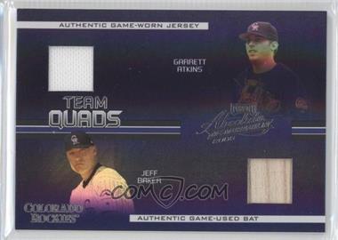 2005 Playoff Absolute Memorabilia - Team Quads - Spectrum Single Materials #TQ-39 - Garrett Atkins, Jeff Baker, Juan Pierre, Jason Jennings /100