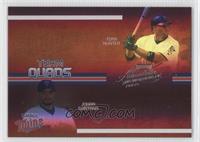 Torii Hunter, Johan Santana, Shannon Stewart, Jacque Jones #/100