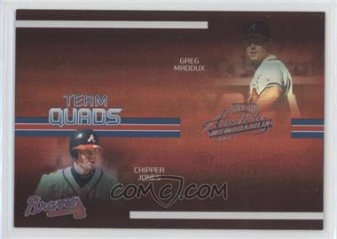 2005 Playoff Absolute Memorabilia - Team Quads - Spectrum #TQ-6 - Greg Maddux, Chipper Jones, David Justice, Tom Glavine /100