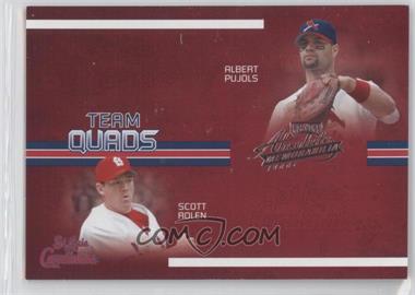 2005 Playoff Absolute Memorabilia - Team Quads #TQ-68 - Albert Pujols, Scott Rolen, J.D. Drew, So Taguchi /150