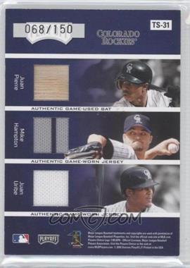 2005 Playoff Absolute Memorabilia - Team Six - Materials #TS-31 - Larry Walker, Clint Barmes, Garrett Atkins, Juan Pierre, Mike Hampton, Juan Uribe /150