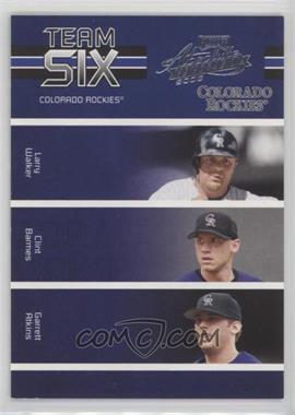 2005 Playoff Absolute Memorabilia - Team Six #TS-31 - Larry Walker, Clint Barmes, Garrett Atkins, Juan Pierre, Mike Hampton, Juan Uribe /100