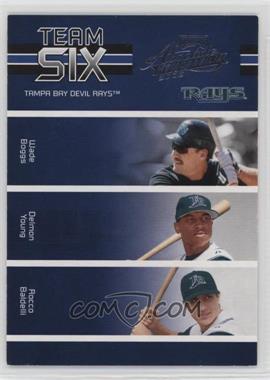 2005 Playoff Absolute Memorabilia - Team Six #TS-55 - Wade Boggs, Delmon Young, Rocco Baldelli, Joe Kennedy, Toby Hall, Pete LaForest /100