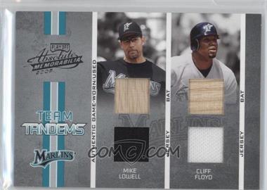 2005 Playoff Absolute Memorabilia - Team Tandems - Double Materials #TT-61 - Mike Lowell, Cliff Floyd /150