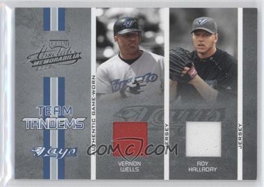 2005 Playoff Absolute Memorabilia - Team Tandems - Single Materials #TT-6 - Vernon Wells, Roy Halladay /125