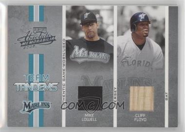 2005 Playoff Absolute Memorabilia - Team Tandems - Single Materials #TT-61 - Mike Lowell, Cliff Floyd /150