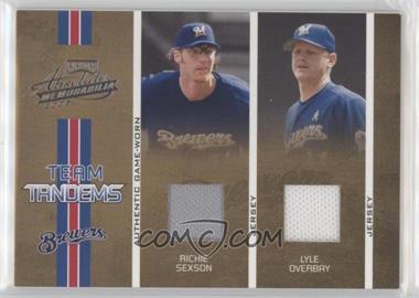 2005 Playoff Absolute Memorabilia - Team Tandems - Single Materials #TT-73 - Richie Sexson, Lyle Overbay /100