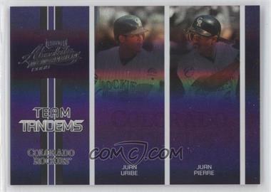 2005 Playoff Absolute Memorabilia - Team Tandems - Spectrum #TT-55 - Juan Uribe, Juan Pierre /150