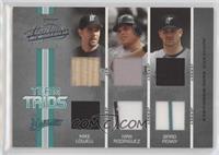 Mike Lowell, Ivan Rodriguez, Brad Penny [EX to NM] #/50