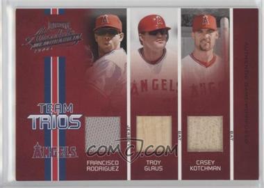2005 Playoff Absolute Memorabilia - Team Trios - Single Materials #TT-31 - Francisco Rodriguez, Troy Glaus, Casey Kotchman /150 [Noted]