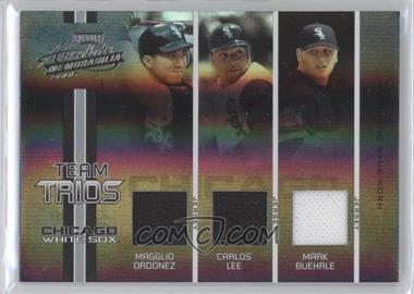 2005 Playoff Absolute Memorabilia - Team Trios - Spectrum Single Materials #TT-5 - Magglio Ordonez, Carlos Lee, Mark Buehrle /50