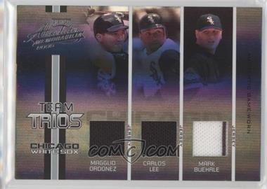 2005 Playoff Absolute Memorabilia - Team Trios - Spectrum Single Materials #TT-5 - Magglio Ordonez, Carlos Lee, Mark Buehrle /50