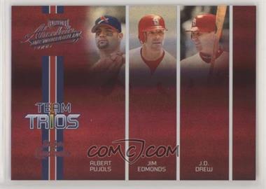 2005 Playoff Absolute Memorabilia - Team Trios - Spectrum #TT-57 - Albert Pujols, Jim Edmonds, J.D. Drew /125