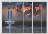 Orlando Hudson, Eric Hinske, Roy Halladay #/125