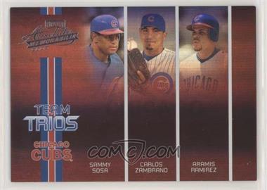 2005 Playoff Absolute Memorabilia - Team Trios - Spectrum #TT-8 - Sammy Sosa, Carlos Zambrano, Aramis Ramirez /125