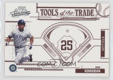 2005 Playoff Absolute Memorabilia - Tools of the Trade - Red #TT-170 - Rickey Henderson /250