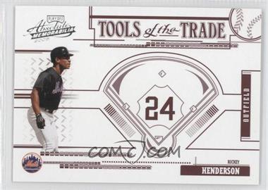 2005 Playoff Absolute Memorabilia - Tools of the Trade - Red #TT-54 - Rickey Henderson /250