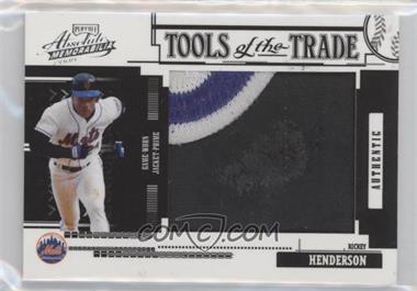 2005 Playoff Absolute Memorabilia - Tools of the Trade - Reverse Black Jumbo Materials Prime #TT-168 - Rickey Henderson /5