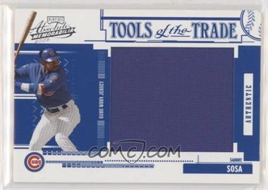 2005 Playoff Absolute Memorabilia - Tools of the Trade - Reverse Blue Jumbo Materials #TT-76 - Sammy Sosa /50