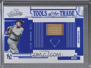 2005 Playoff Absolute Memorabilia - Tools of the Trade - Reverse Blue Single Materials [Memorabilia] #TT-102 - Babe Ruth /150