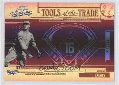 2005 Playoff Absolute Memorabilia - Tools of the Trade - Reverse Red Spectrum #TT-109 - Burleigh Grimes /50