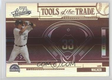 2005 Playoff Absolute Memorabilia - Tools of the Trade - Reverse Red Spectrum #TT-19 - Larry Walker /50