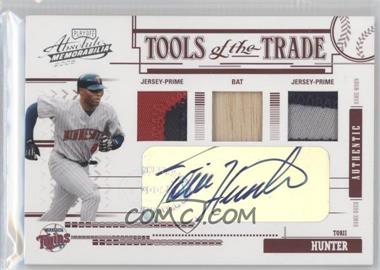 2005 Playoff Absolute Memorabilia - Tools of the Trade - Triple Red Prime Materials Autographs #TT-48 - Torii Hunter /25