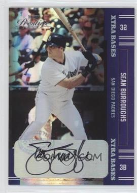 2005 Playoff Prestige - [Base] - Xtra Bases Purple Autographs #80 - Sean Burroughs /10