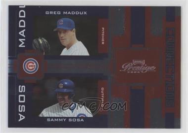 2005 Playoff Prestige - Connections - Foil #C-9 - Greg Maddux, Sammy Sosa /100