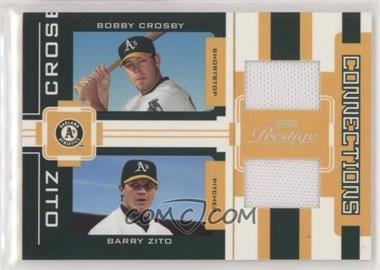 2005 Playoff Prestige - Connections - Jerseys #C-20 - Bobby Crosby, Barry Zito /250 [Good to VG‑EX]