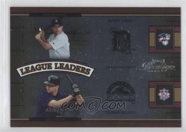 2005 Playoff Prestige - League Leaders Double - Foil #LLD-2 - Ivan Rodriguez, Todd Helton /100