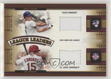 2005 Playoff Prestige - League Leaders Double - Jerseys #LLD-3 - Jim Edmonds, Mark Teixeira /250