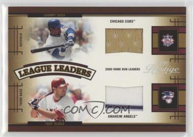 2005 Playoff Prestige - League Leaders Double - Jerseys #LLD-5 - Sammy Sosa, Troy Glaus /250