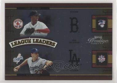 2005 Playoff Prestige - League Leaders Quads - Foil #LLQ-4 - Pedro Martinez, Kevin Brown, Randy Johnson, Roger Clemens /100