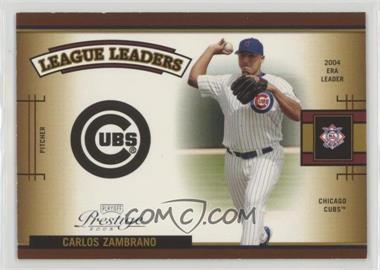 2005 Playoff Prestige - League Leaders Single #LLS-9 - Carlos Zambrano