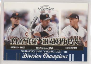 2005 Playoff Prestige - Playoff Champions Redemptions - Division Champions #PC-15 - Jason Schmidt, Edgardo Alfonzo, Kirk Rueter