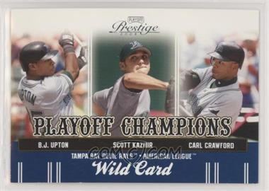2005 Playoff Prestige - Playoff Champions Redemptions - Wild Card #PC-21 - B.J. Upton, Scott Kazmir, Carl Crawford