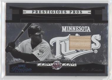 2005 Playoff Prestige - Prestigious Pros - Silver Bats #PP-48 - Torii Hunter /50