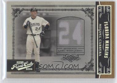 2005 Playoff Prime Cuts - [Base] - Jersey Number Jerseys #21 - Miguel Cabrera /50