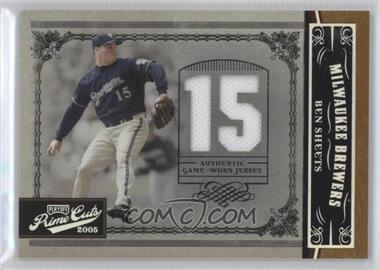 2005 Playoff Prime Cuts - [Base] - Jersey Number Jerseys #47 - Ben Sheets /50