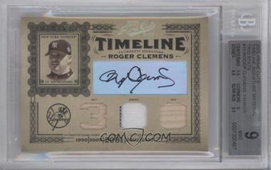 2005 Playoff Prime Cuts - Timeline - Custom Numbers Autographs #T-10 - Roger Clemens /5 [BGS 9 MINT]